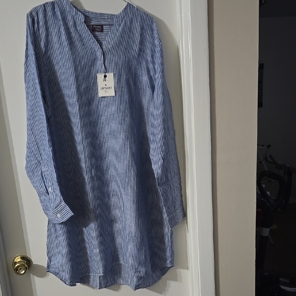 Ladies  Blue Striped DressBy Untuckit‎ Sz 18 - Picture 1 of 5
